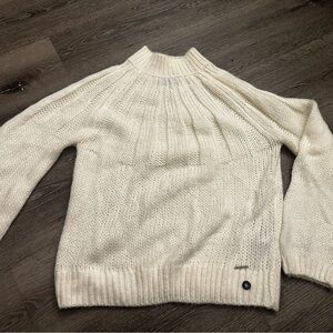 Abercrombie & Fitch Off-White Cowl Neck Sweater